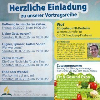 Lieber Gott, warum?, Seminar, Friedberg, Hessen