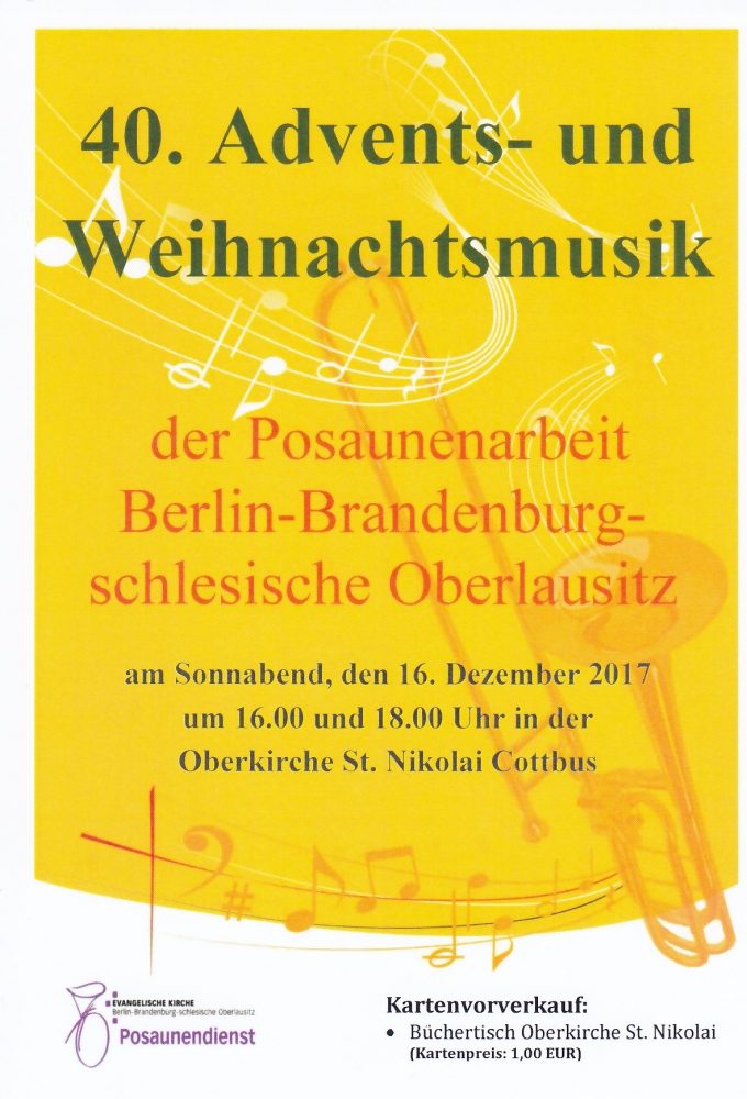 40. Advents- und Weihnachtsmusik - besonderer Gottesdienst - Oberkirche St. Nikolai Cottbus