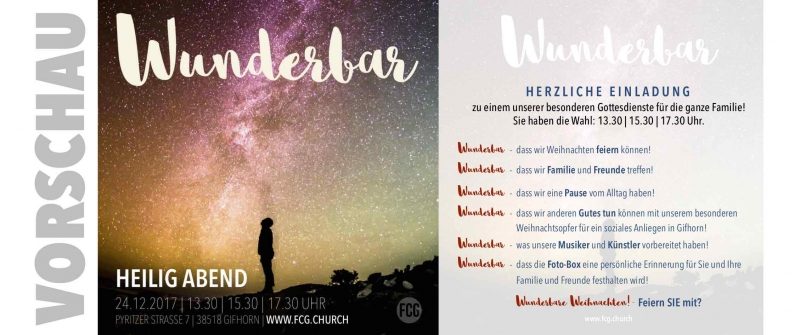 Heilig Abend - Wunderbar - besonderer Gottesdienst - Gifhorn