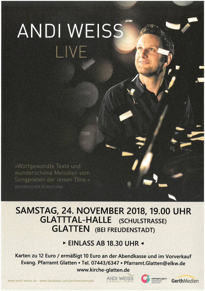 ANDI WEISS LIVE - Konzert - Glatten