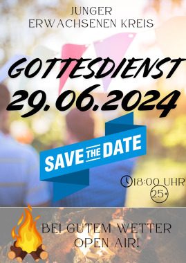 Open Air Junger Erwachsenen Gottesdienst, besonderer Gottesdienst, Recklinghausen, Nordrhein-Westfalen