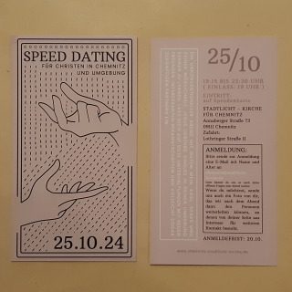 SPEED DATING für Christen Fr. 25.10.2024 19:00/19:15 Uhr, Kleines oder selbst organisiertes Event, Chemnitz, Sachsen