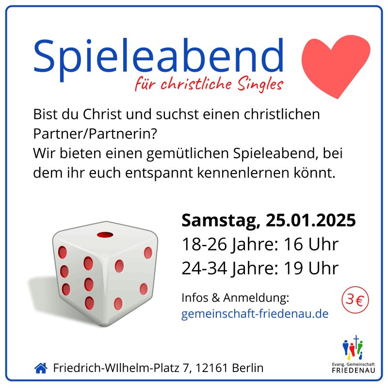 Spieleabend für christliche Singles (Berlin) - Gruppenevent - Berlin